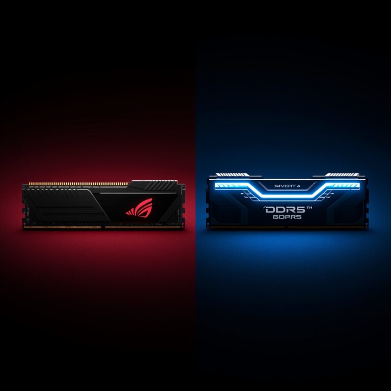 choix de mémoire RAM DDR5 côte à côte