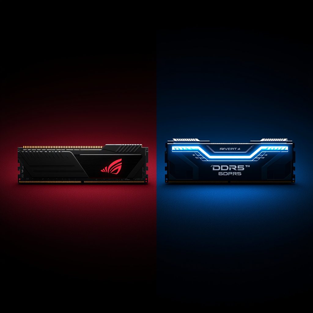 choix de mémoire RAM DDR5 côte à côte