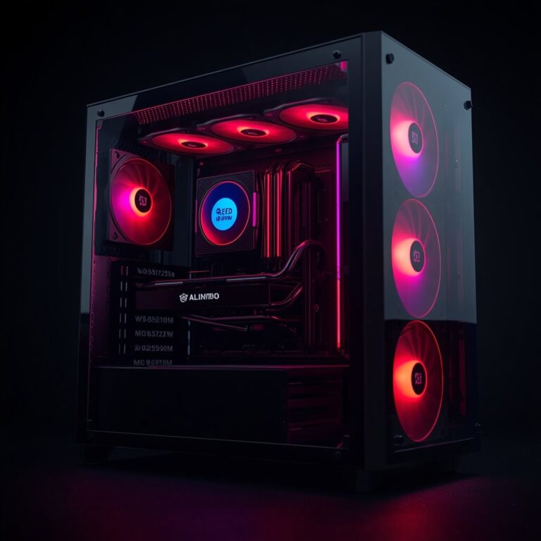 AMD RX 9070 XT build gaming RGB dans le Lian Li 011